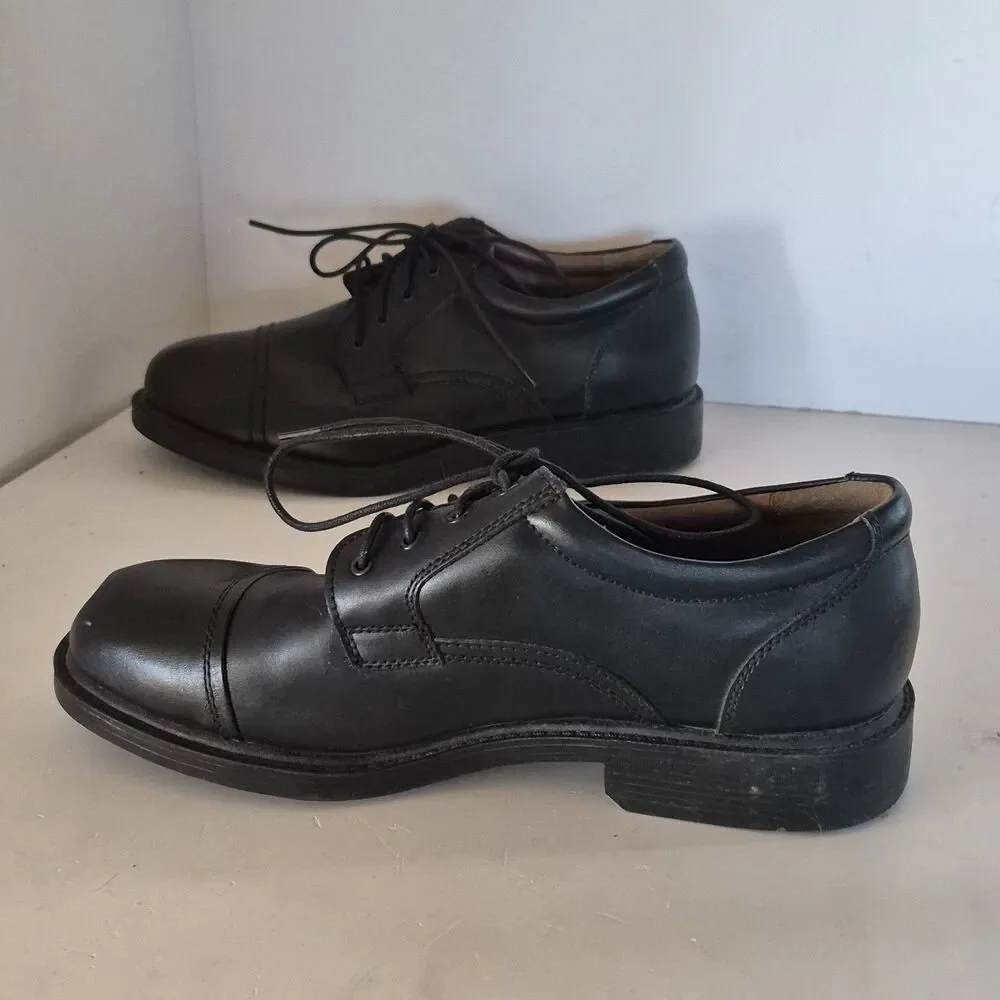 Mens Puritan Leather & Man made Size 10½ Dress Shoes Black - Picture 3 of 8